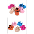 2017 Hot New arrival Girl Kids Pink Shoes Baby First Walkers Shoes cheap bow-knot sandals 5 Colors